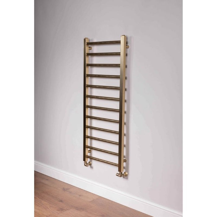 DQ Kylo Heated Towel Rail in Brushed Brass