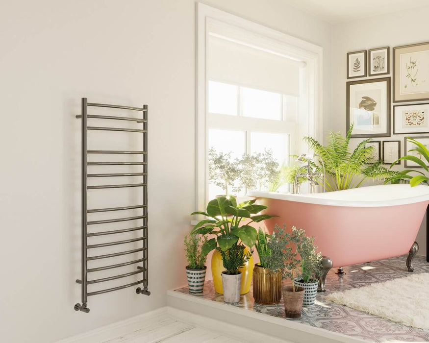 DQ Cavell Heated Towel Rail in Black Nickel Lacquer