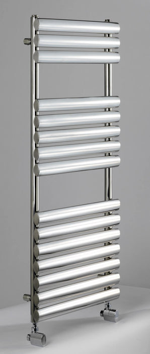 DQ Cove Heated Towel Rail in Polished Stainless Steel