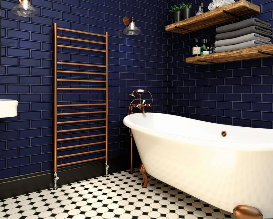 DQ Rosa Heated Towel Rail in Copper Lacquer