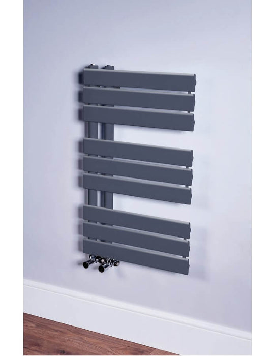 DQ Ryker Heated Towel Rail Inral 7016 Anthracite Texture
