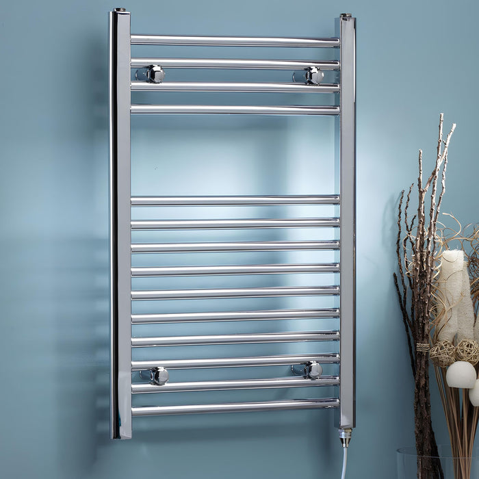 Kartell Electric Straight Towel Rail Thermostatic Chrome