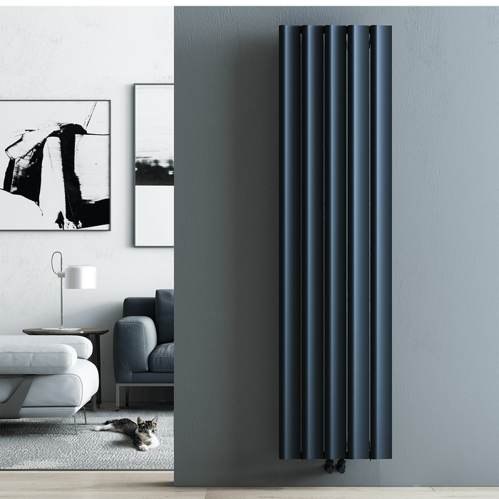 Carisa Burano S Vertical Anthracite Designer Radiator