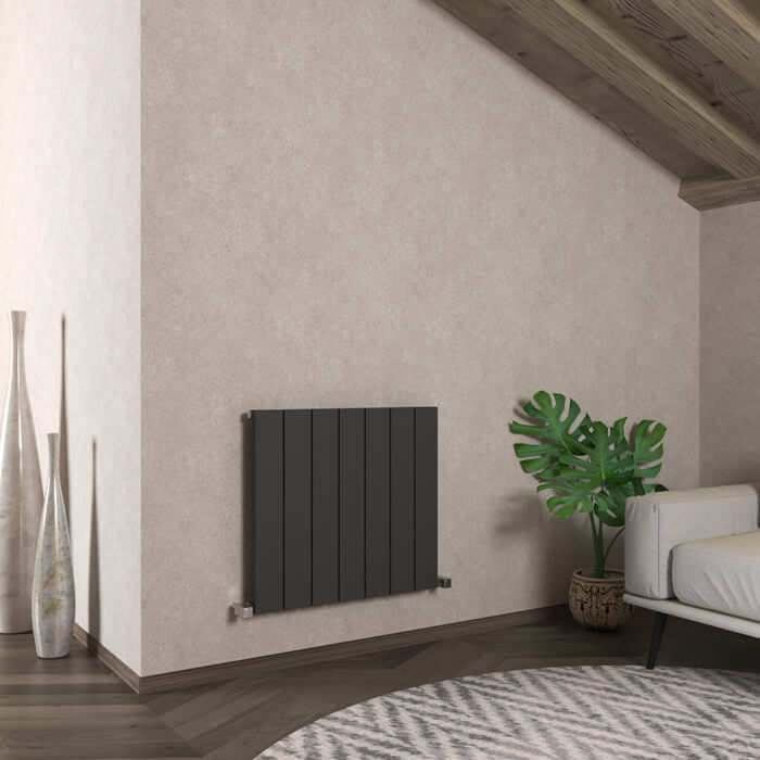 Carisa Nemo Horizontal Dark Gray Designer Radiator
