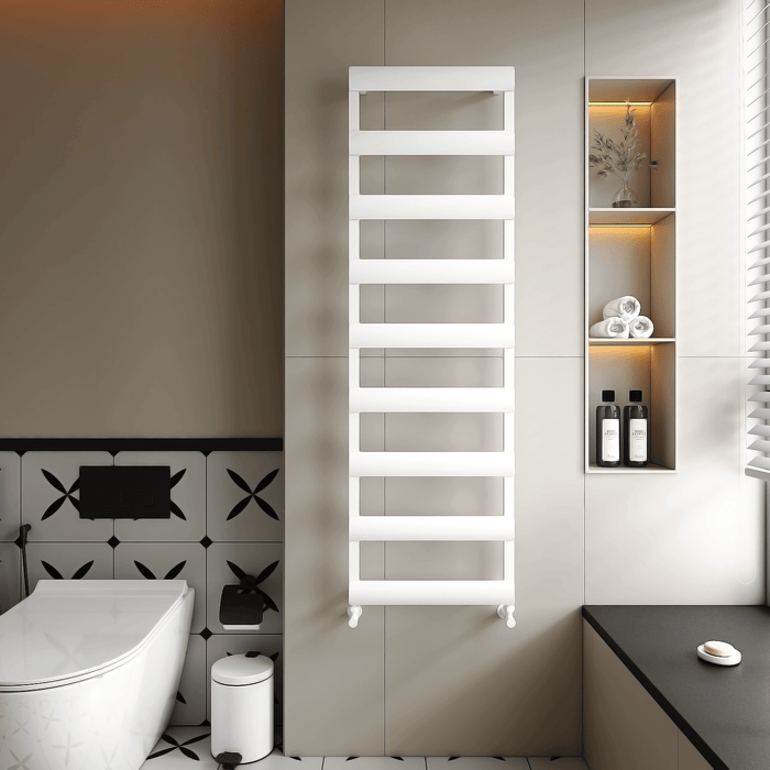 Carisa Alya Bath  White Heated Towel Rail 
