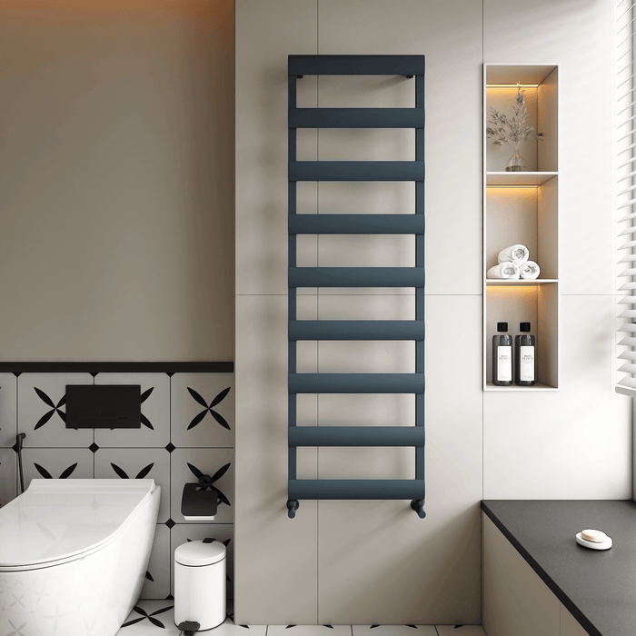 Carisa Alya Bath  Anthracite Heated Towel Rail 