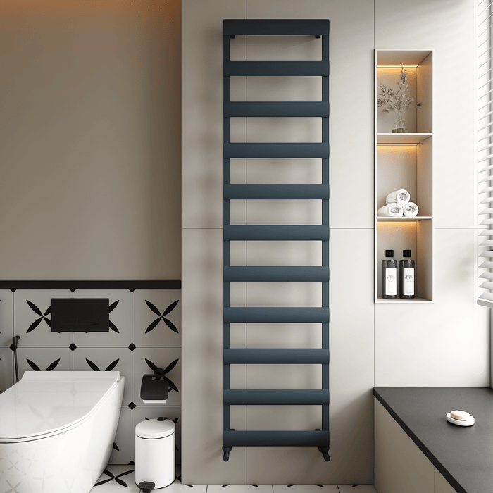 Carisa Alya Bath  Anthracite Heated Towel Rail 