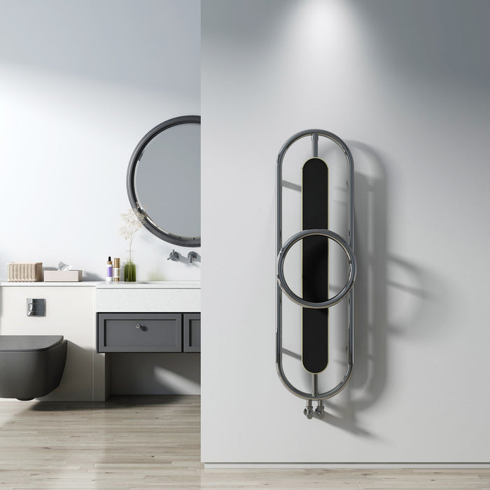 Carisa Aiden  Mirror Polish Stainless Steel Heated Towel Rail