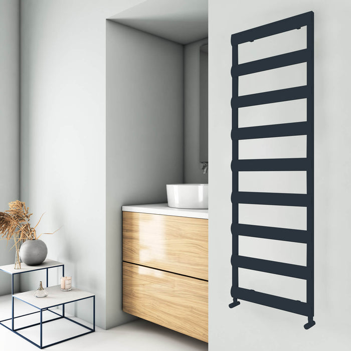 Carisa Alya Bath  Anthracite Heated Towel Rail 