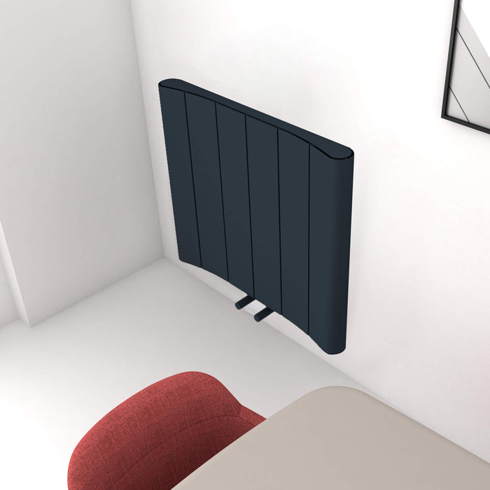 Carisa Curvy Horizontal Anthracite Designer Radiator