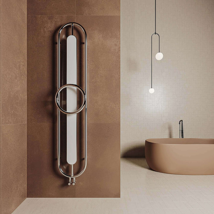 Carisa Aiden  Mirror Polish Stainless Steel Heated Towel Rail