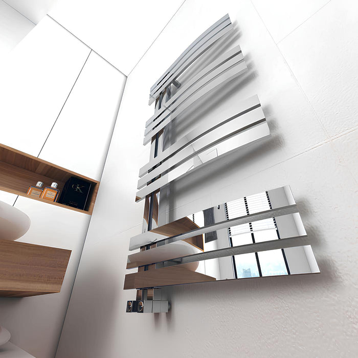 Carisa Adore  Mirror Polish Stainless Steel Heated Towel Rail